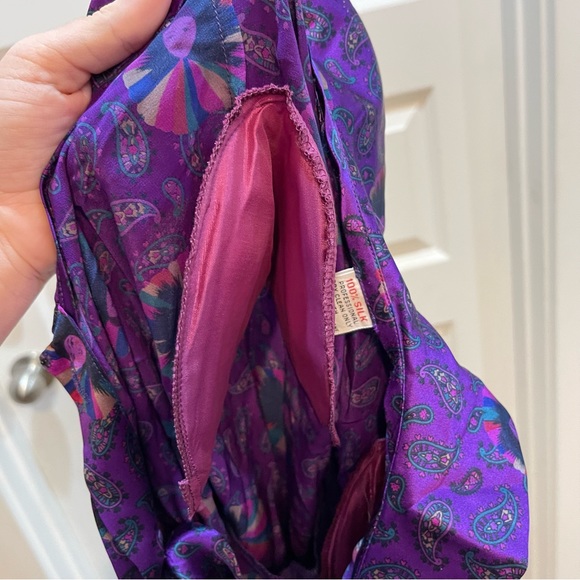 Vintage Deadstock Silk Top Psychedelic Goddess Print - Picture 9 of 12